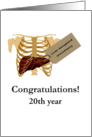 Custom Anniversary Year Liver Transplant Anatomy Sketch card