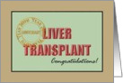 20th year anniversary liver transplant, congratulations card