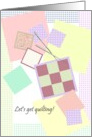 Quilting Themed Party Invitation card