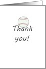 Thank You Baseball card