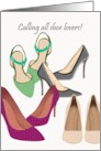 Shoe Lovers Pretty Shoes Blank card