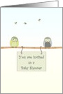 Owl Baby Shower Invitation Baby Owls and Bees card