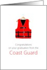 Coast Guard Graduation Life Vest On Coat Hanger card