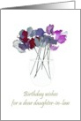 Birthday for Daughter-in-Law Sweet Peas in a Jar of Water card
