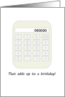 Customizable birth date display on calculator card