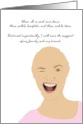Cancer Head Shaving Party Invitation Lady With Shaved Head card