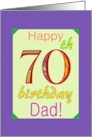 Dad’s 70th Birthday Colorful Letters card