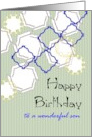 Birthday for Son Geometric Shapes card