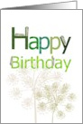 Birthday Swallowtail Caterpillars And Fennel Flowers card