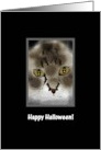 Halloween Our House To Yours Creepy Pumpkin Reflected In Cat’s Eyes card