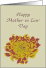 Mother in Law Day from Daughter in Law Chrysanthemum Flower card