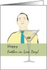 Father in Law Day from Daughter in Law, Cheers to Father in Law card
