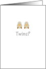 New Baby Congratulations Twins Two Baby Birds card