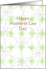 Mother in Law Day Geometric Lines and Hearts card