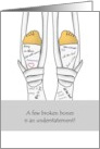 Get Well From Motorcycle Accident Legs In Traction card