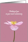 Thinking of You on Your Mum’s Anniversary Japanese Anemone card