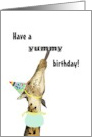 Giraffe Licking Birthday Greeting Birthday For Kids card