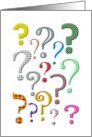 Lots Of Question Marks Blank card