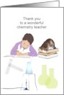 Thank You Chemistry Teacher Young Man Doing His Homework card