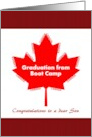 Graduation from Canadian boot camp for son, red maple leaf card
