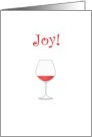 Joy A Glass Of Red Wine Christmas card