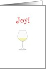 Joy A Glass Of White Wine Christmas card