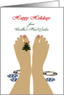 Christmas To Clients From Nail Salon Pedicured Feet card