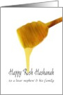 Rosh Hashanah for Nephew and Family Honey on Honey Spoon card