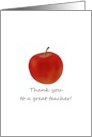 Thank You Teacher Delicious Red Apple card