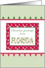 Christmas Greetings From Florida In Christmas Colors card