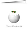 Christmas Golf Ball With Icing On Top And Holly Berries card