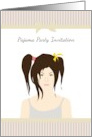 Pajama Party Invitation Young Lady Ready For A Great Girls’ Night In card