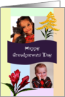 Grandparents Day Photo Card for Grandpa and Grandma Flowers card