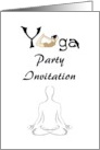 Yoga Party Invitation Backbend Yoga Position card