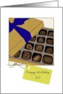 A Box Of Yummy Chocolates Birthday For Sister card