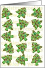Christmas cookies fir yew, holiday tree cookies card