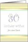 Uncle 80th Birthday Bubbling 80 card