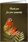 Thank You for Your Sympathy Pretty Butterfly and Foliage card