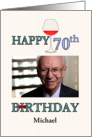 Custom 70th Birthday Photocard And Name card