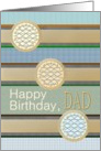 Birthday for dad, abstract designs in shades of blue grey and brown card