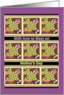 Mother’s Day Abstract Floral Fabric Design From Daughter to Mom card