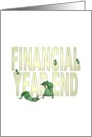 Financial Year End Financial Exhaustion Money Working Hard Cartoon card