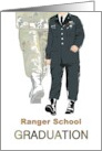 Ranger School Graduation Ranger In Uniform Soldier In Battle Fatigues card