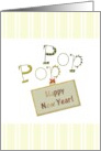 Happy New Year Pop Pop Simple New Year Greeting for Grandpa card