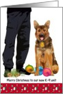 Christmas for K-9 unit police officer and police dog card