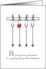 Christmas for Medical Students Stethoscope Hanging on Clothes Rack card
