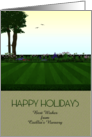 Custom Happy Holidays Nursery To Customers Pretty Flower Beds card