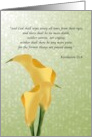 For Pastor on Loss of Loved One Yellow Arum Lily Sympathy card