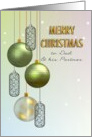 Christmas For Dad And Partner Colorful Baubles And Glass Ornaments card