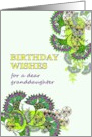 Abstract Florals Birthday Greeting for Granddaughter card